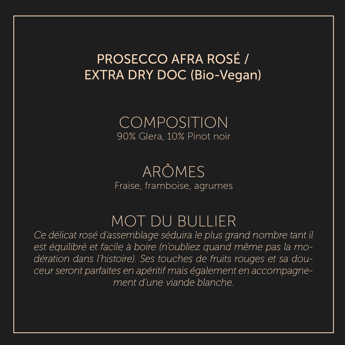 Afra - Prosecco DOC - Rosé / Extra Dry