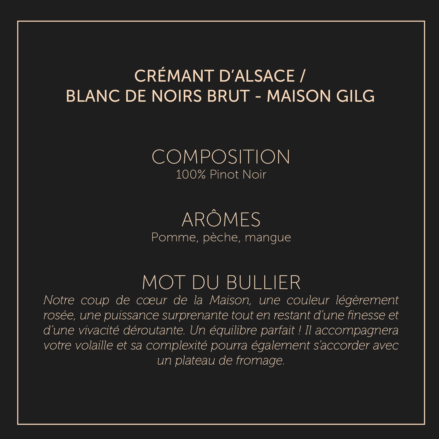 Blanc de Noirs Gilg - Crémant d'Alsace - Brut