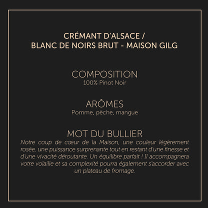 Blanc de Noirs Gilg - Crémant d'Alsace - Brut