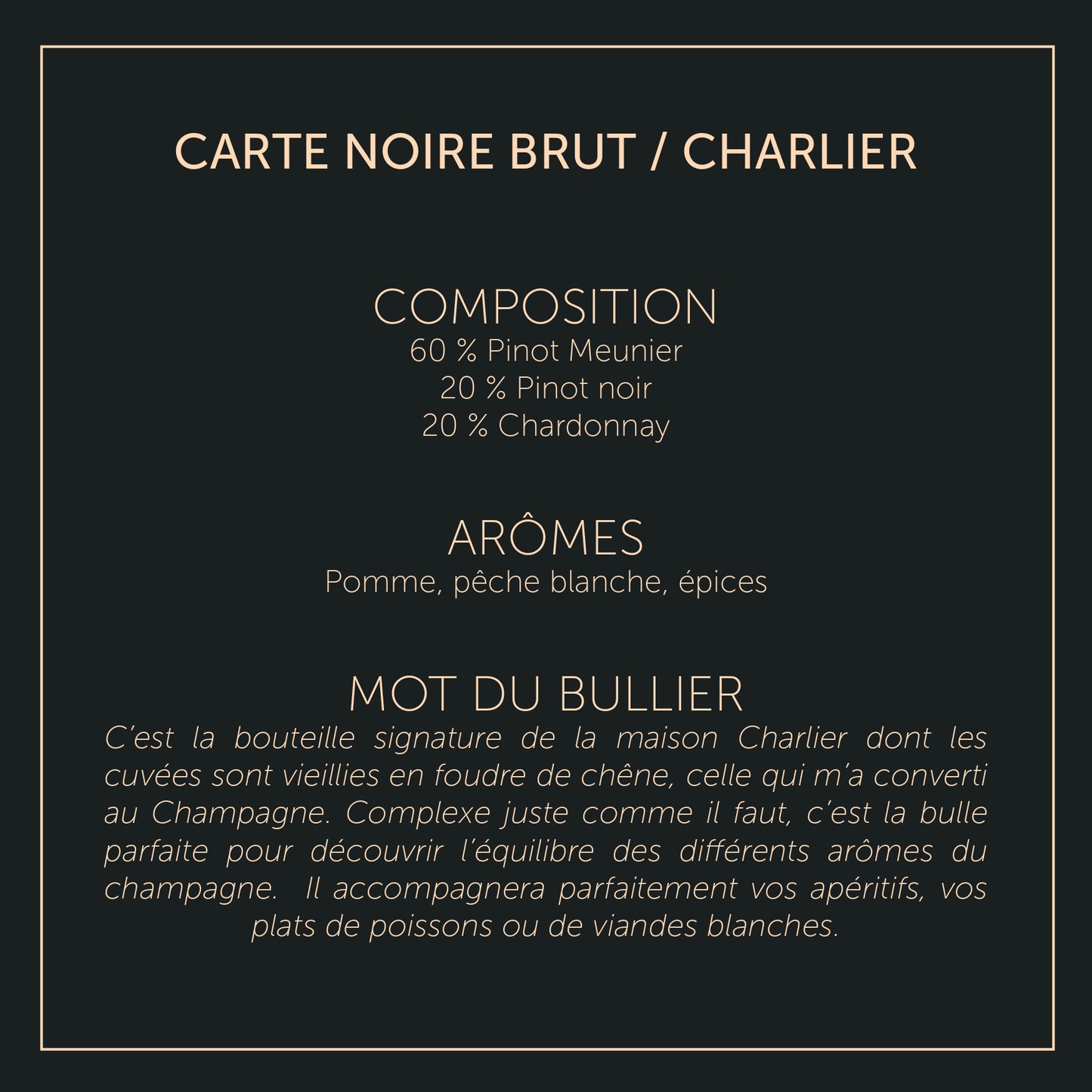 Carte Noire - Charlier - Brut