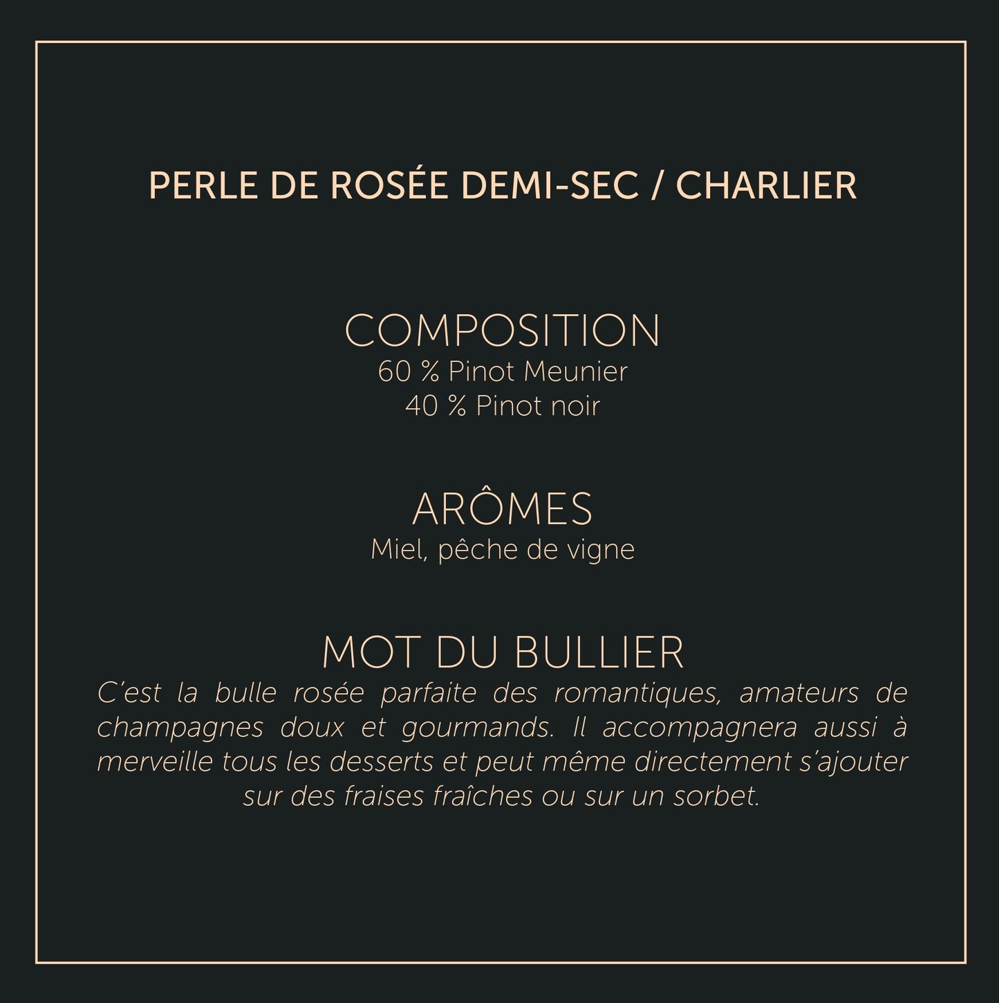 Perle de Rosée - Charlier - Demi-Sec