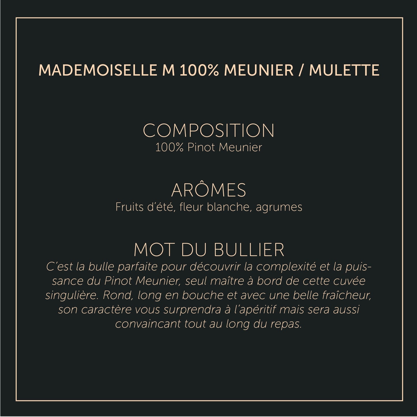 Mademoiselle M 100% Meunier - Mulette - Brut