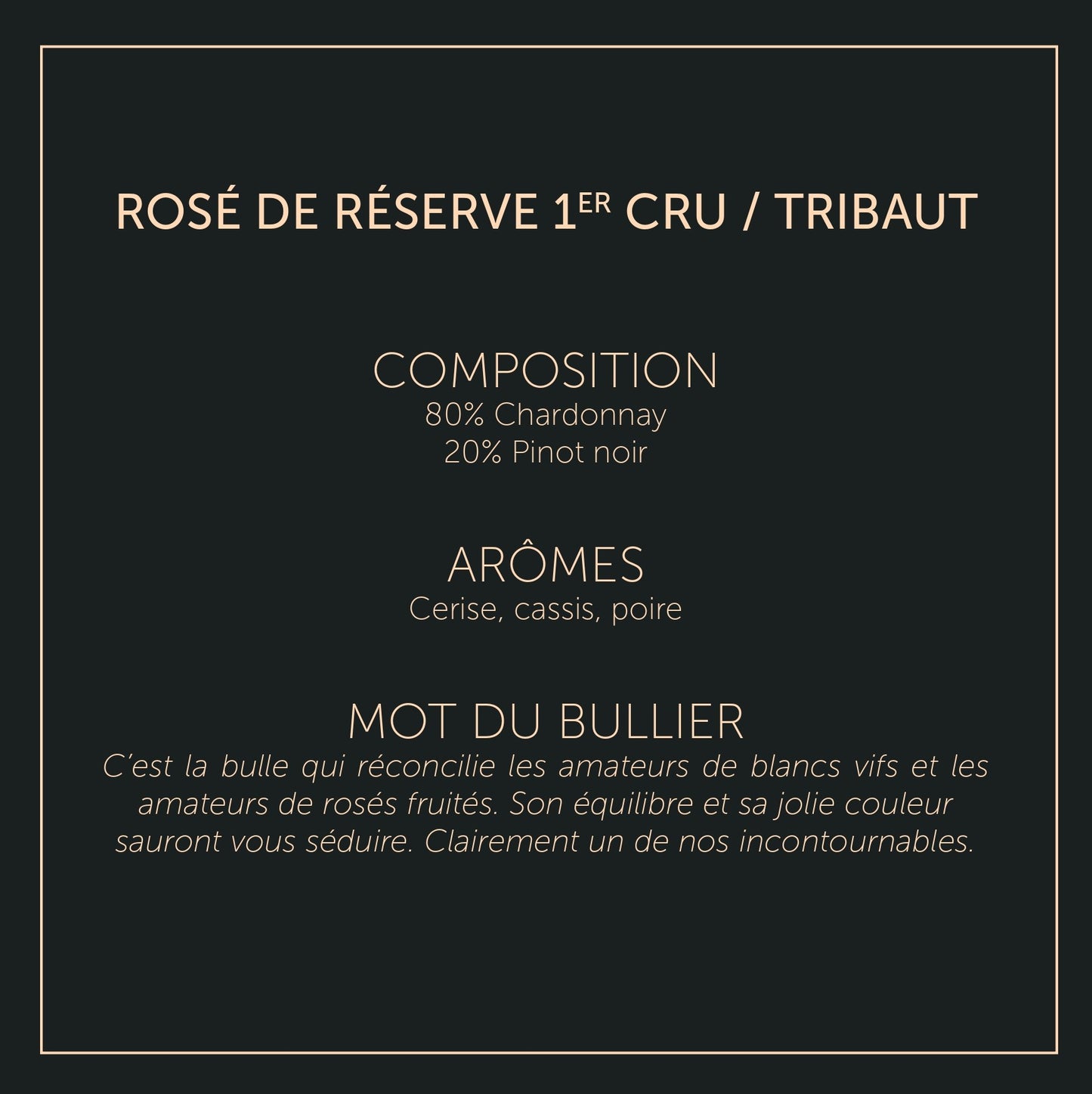 Rosé de Réserve 1er Cru – Tribaut - Brut